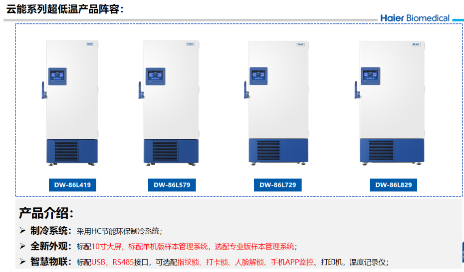 海尔云能超低温冰箱