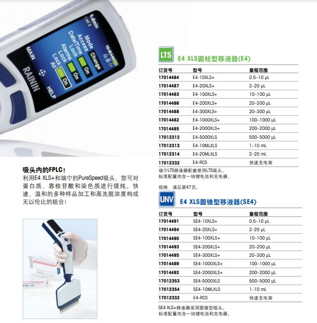 浅谈rainin移液器Pipet-Lite XLS+的优势