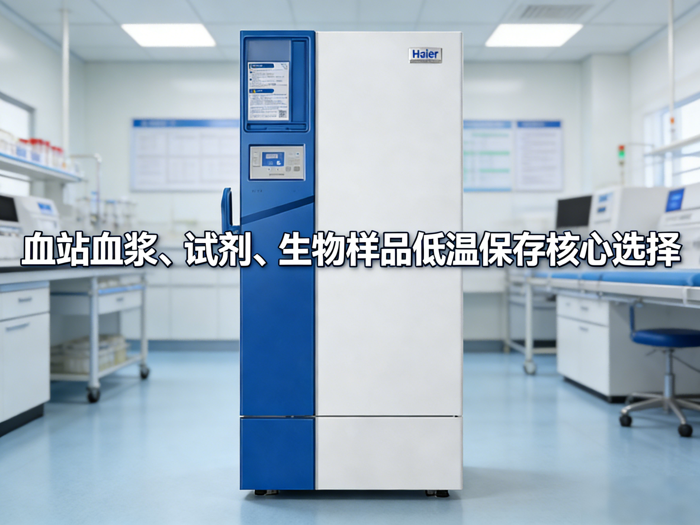 海尔-40℃低温保存箱 <i style='color:red'>实验室</i>低温冰箱 血浆试剂生物样品低温存储设备