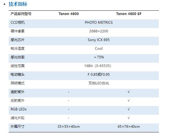 T4600技术指标